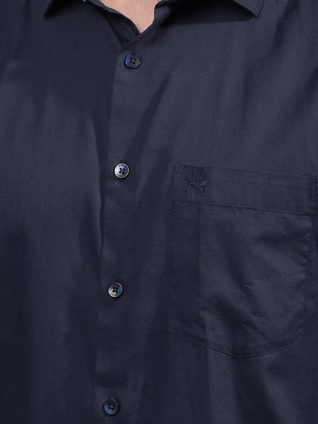 Navy Blue Modal Shirt-Men Shirts-Crimsoune Club