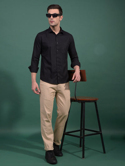 Black Modal Shirt-Men Shirts-Crimsoune Club