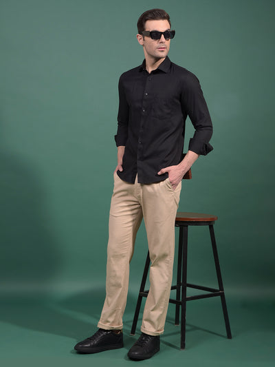 Black Modal Shirt-Men Shirts-Crimsoune Club