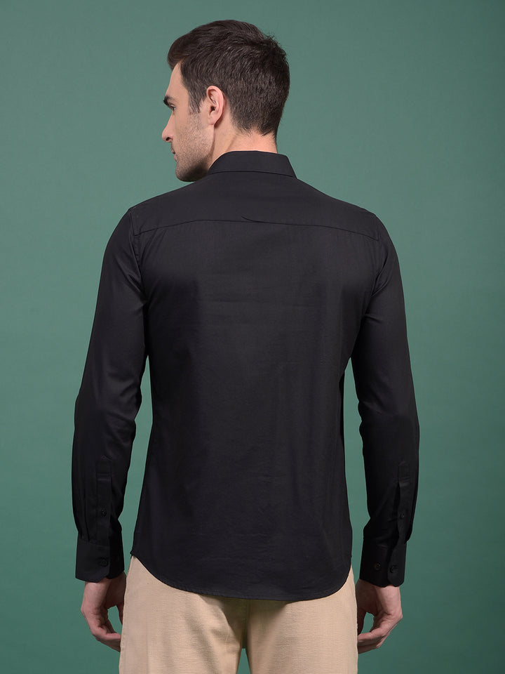 Black Modal Shirt-Men Shirts-Crimsoune Club