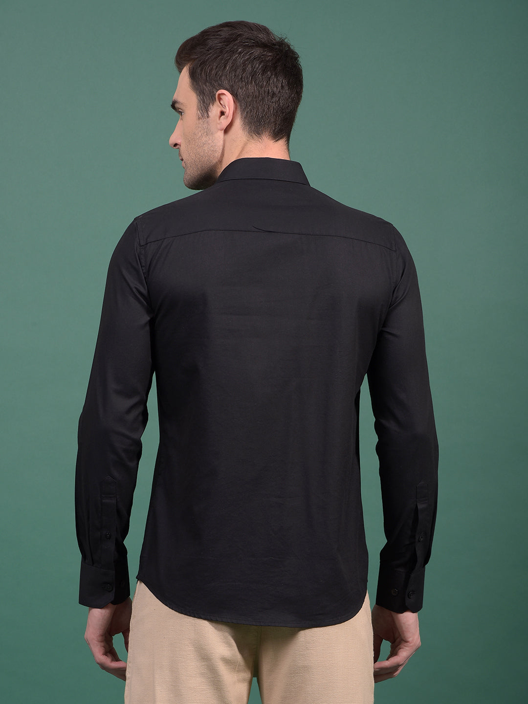 Black Modal Shirt-Men Shirts-Crimsoune Club