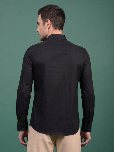 Black Modal Shirt-Men Shirts-Crimsoune Club