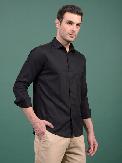 Black Modal Shirt-Men Shirts-Crimsoune Club