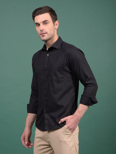 Black Modal Shirt-Men Shirts-Crimsoune Club