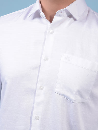 Men's White Shirt-Men Shirts-Crimsoune Club