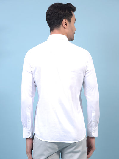 Men's White Shirt-Men Shirts-Crimsoune Club
