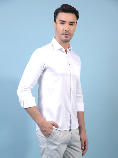 Men's White Shirt-Men Shirts-Crimsoune Club