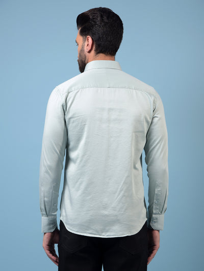 Men's Green Shirt-Men Shirts-Crimsoune Club