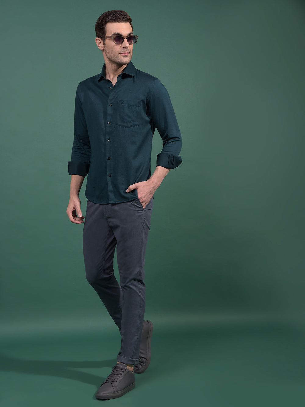 Green Shirt-Men Shirts-Crimsoune Club