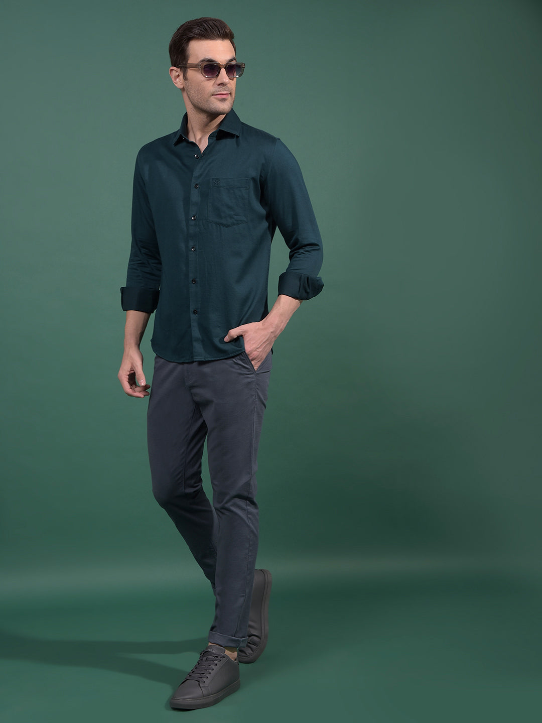 Green Shirt-Men Shirts-Crimsoune Club