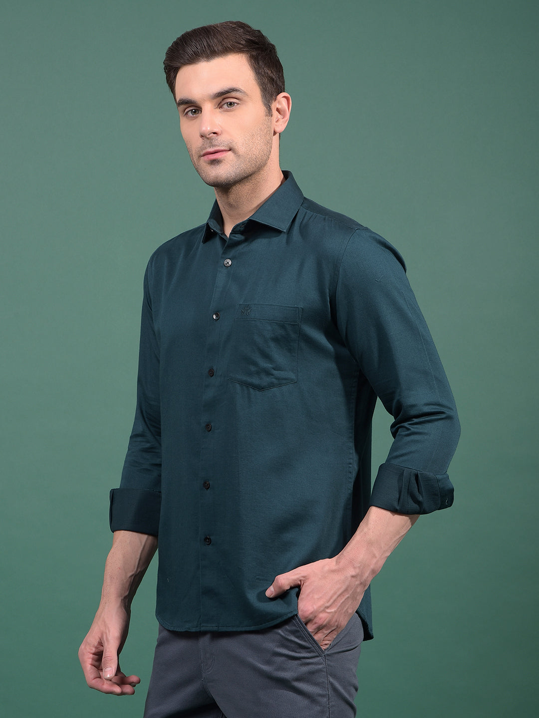 Green Shirt-Men Shirts-Crimsoune Club