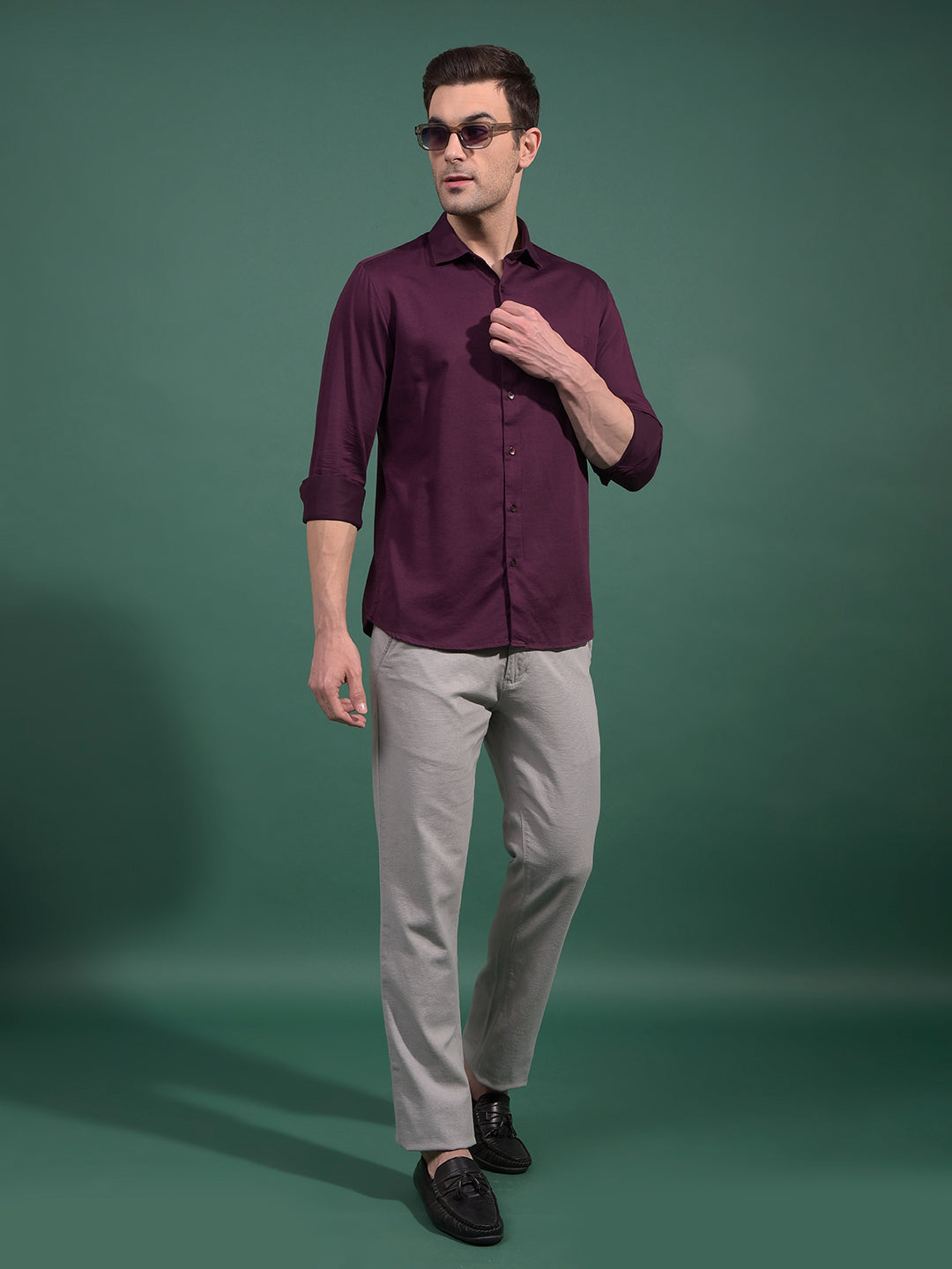 Maroon Shirt-Men Shirts-Crimsoune Club