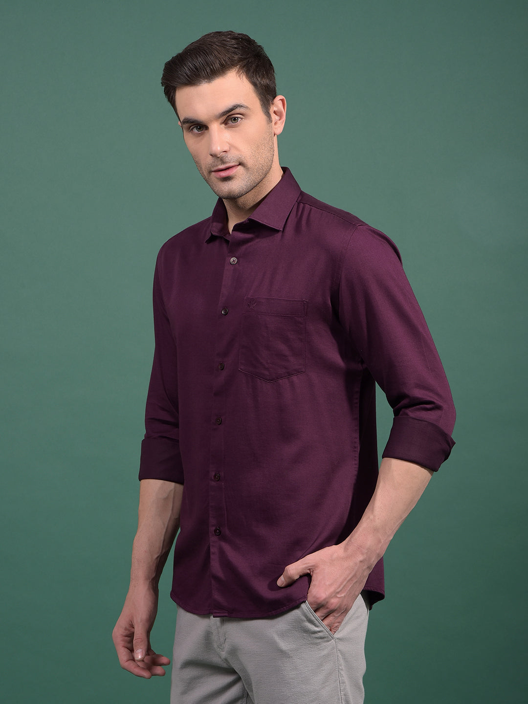 Maroon Shirt-Men Shirts-Crimsoune Club