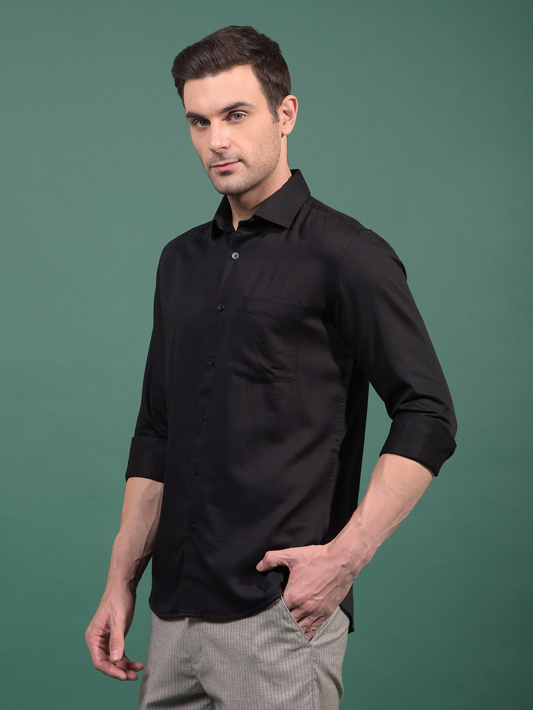 Black Shirt-Men Shirts-Crimsoune Club