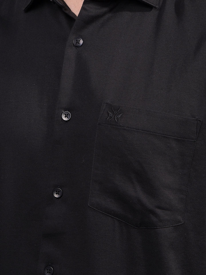 Black Shirt-Men Shirts-Crimsoune Club