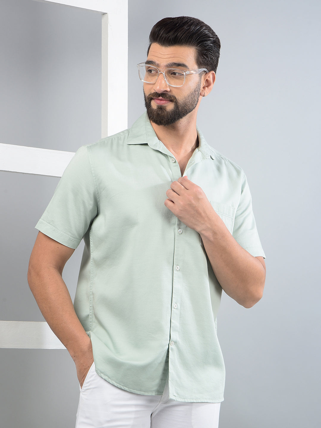 Green Shirt-Men Shirts-Crimsoune Club