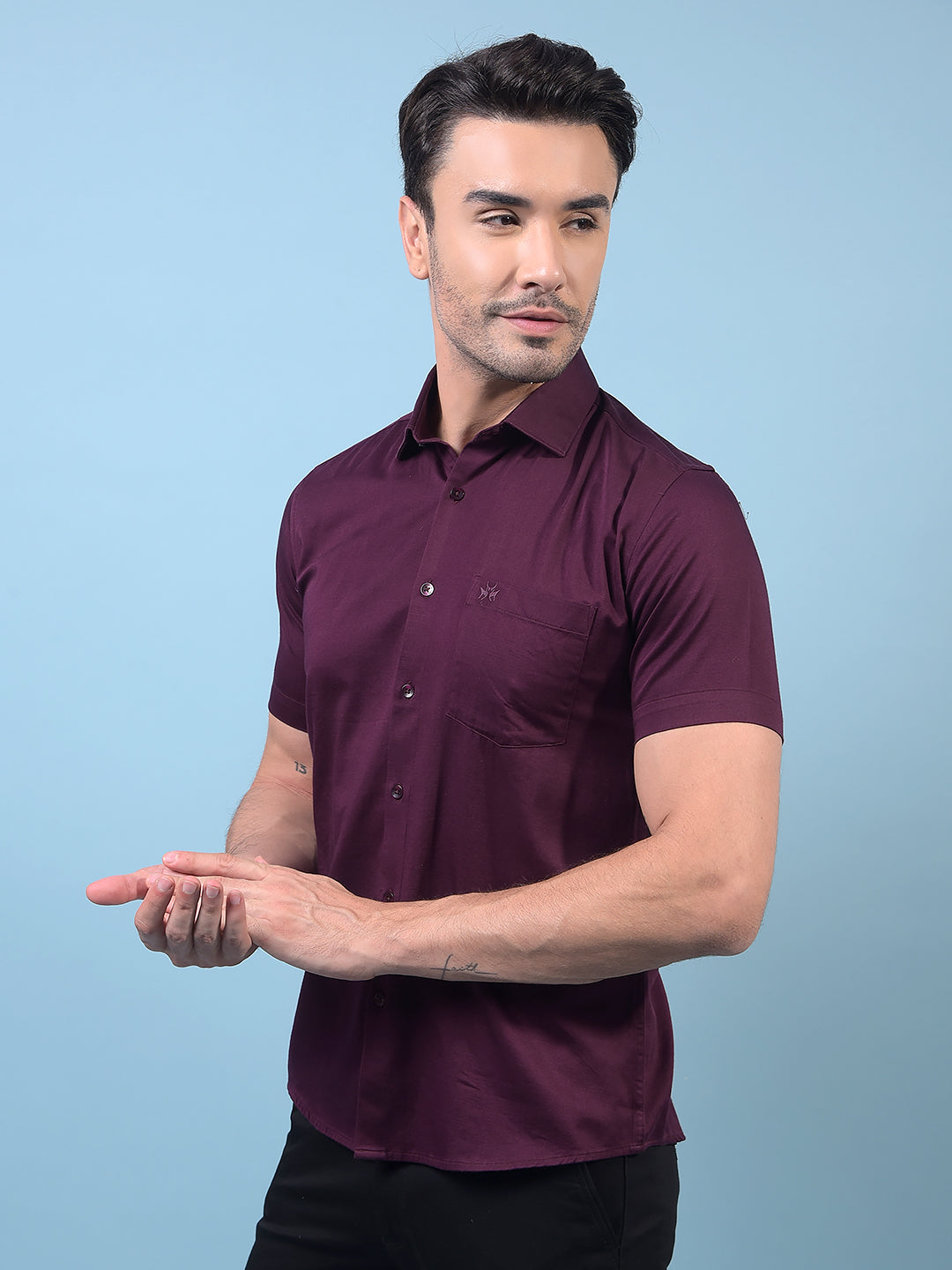 Maroon Shirt-Men Shirts-Crimsoune Club