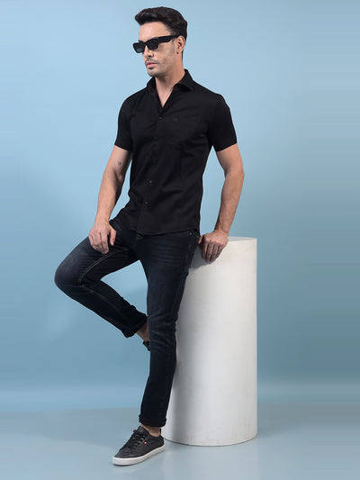 Black Shirt-Men Shirts-Crimsoune Club