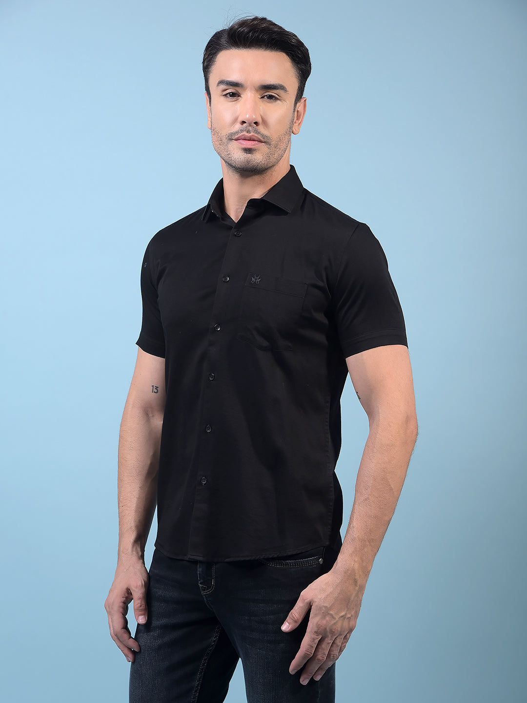 Black Shirt-Men Shirts-Crimsoune Club