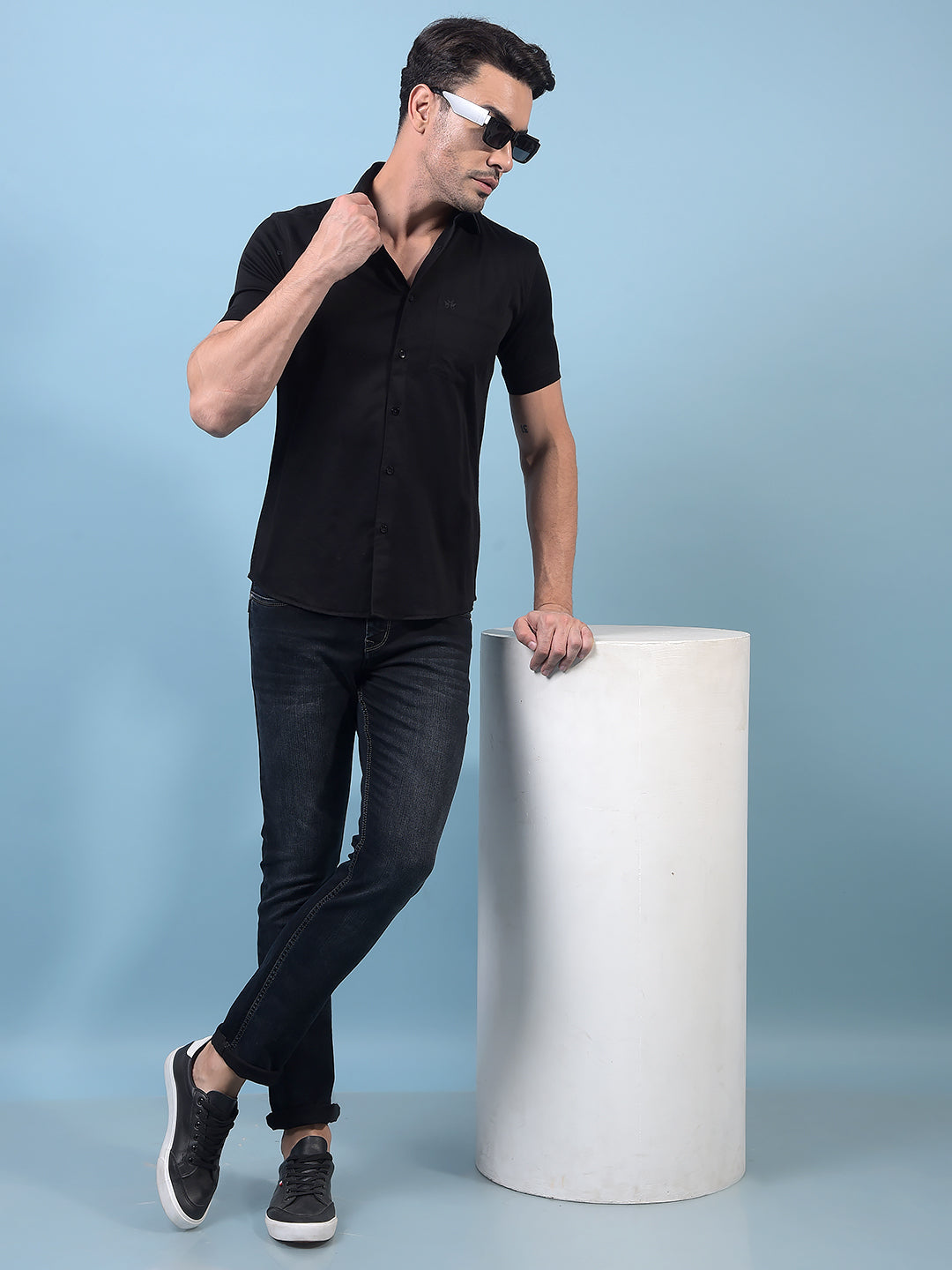 Black Shirt-Men Shirts-Crimsoune Club