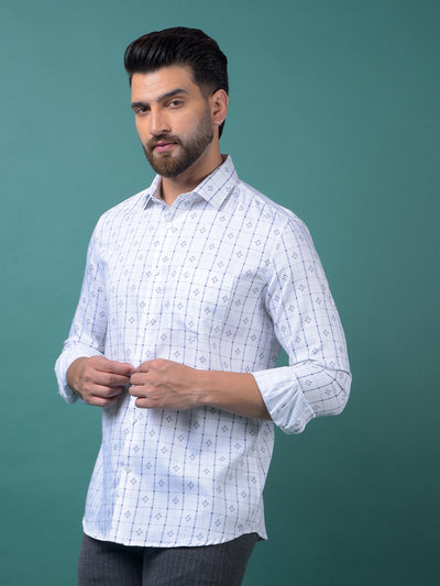 White Printed Shirt-Men Shirts-Crimsoune Club