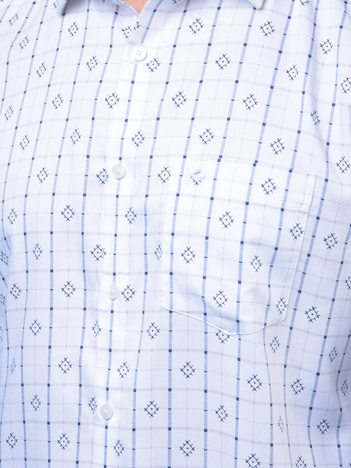 White Printed Shirt-Men Shirts-Crimsoune Club