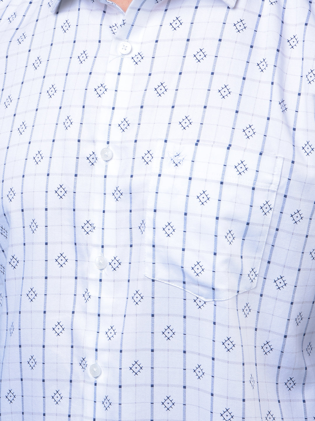 White Printed Shirt-Men Shirts-Crimsoune Club