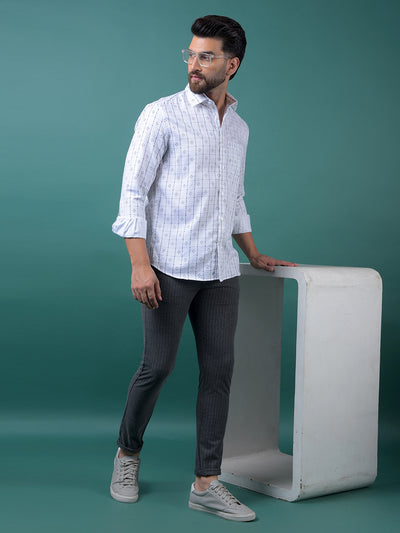 White Printed Shirt-Men Shirts-Crimsoune Club