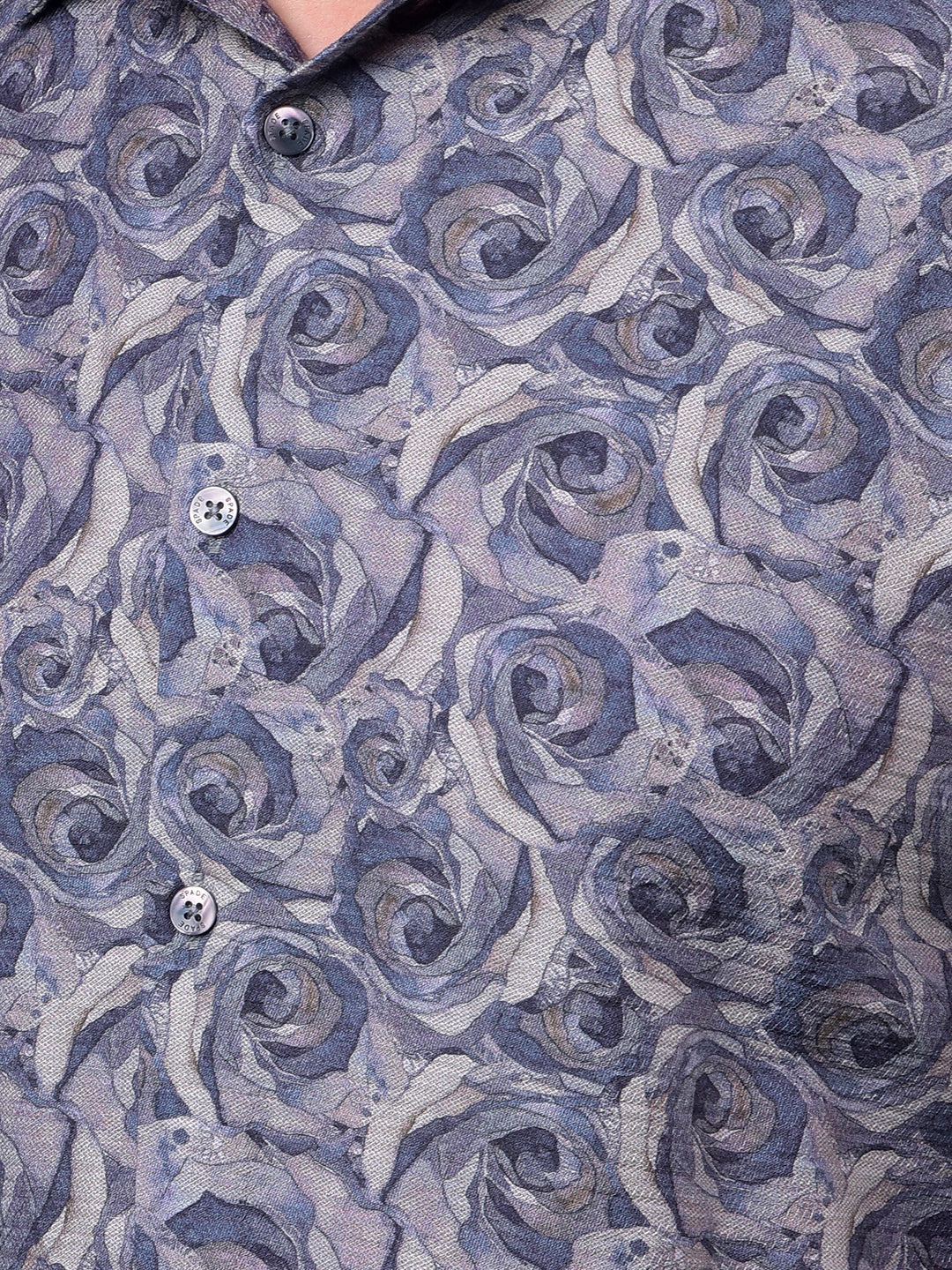 Purple Floral Print Shirt-Men Shirts-Crimsoune Club