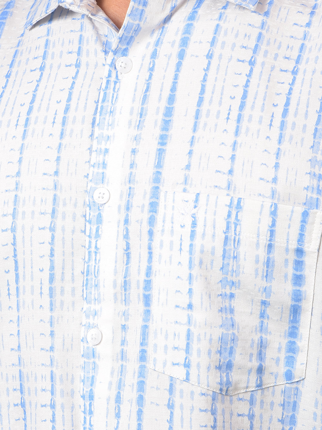 Blue Printed Shirt-Men Shirts-Crimsoune Club