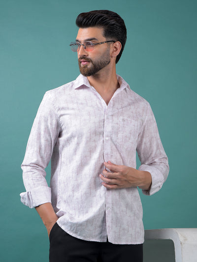 Pink Printed Shirt-Men Shirts-Crimsoune Club