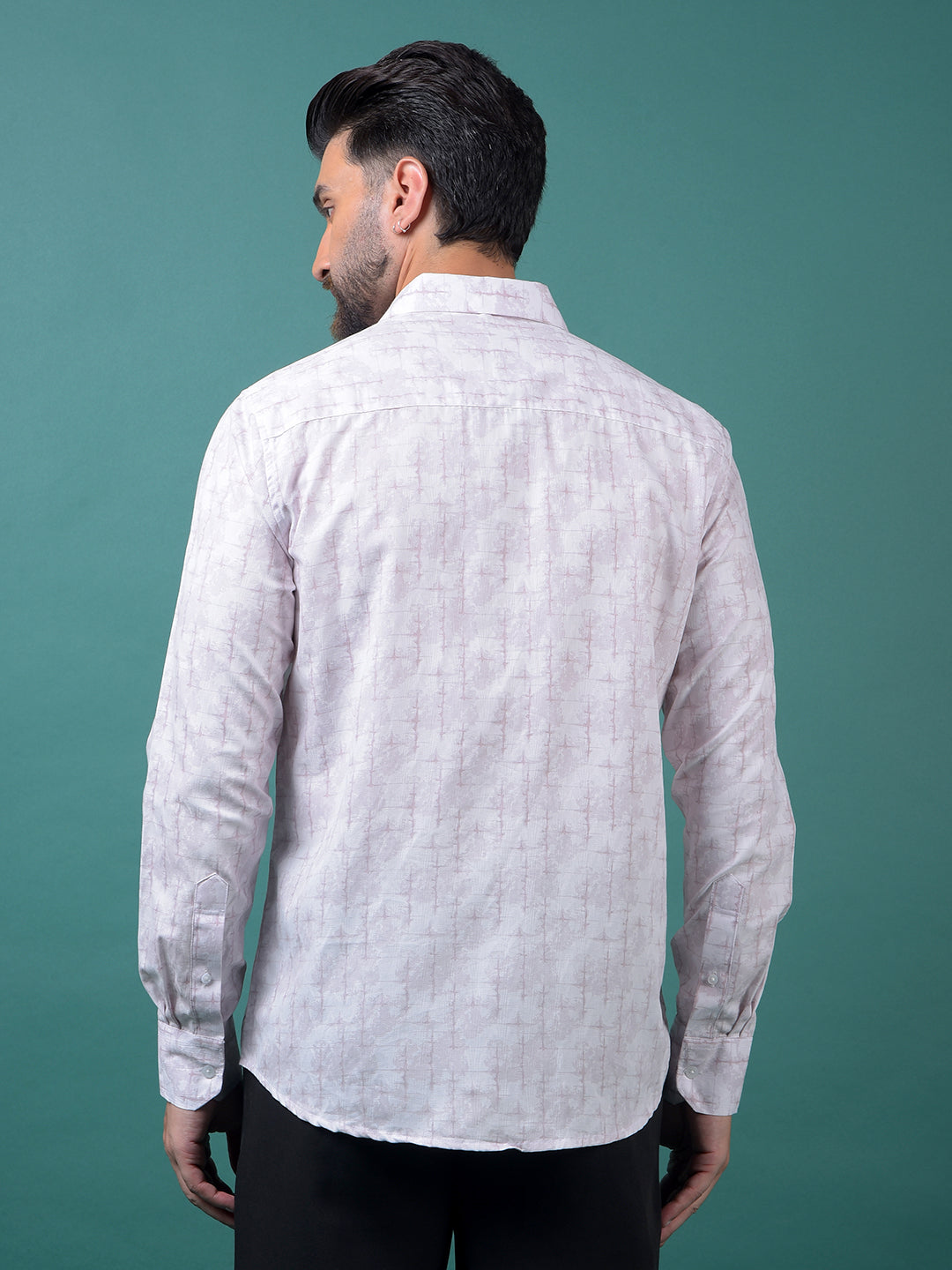 Pink Printed Shirt-Men Shirts-Crimsoune Club