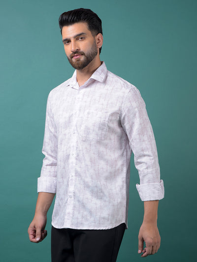 Pink Printed Shirt-Men Shirts-Crimsoune Club