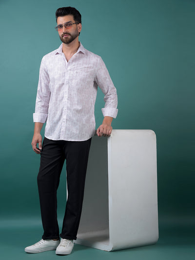 Pink Printed Shirt-Men Shirts-Crimsoune Club