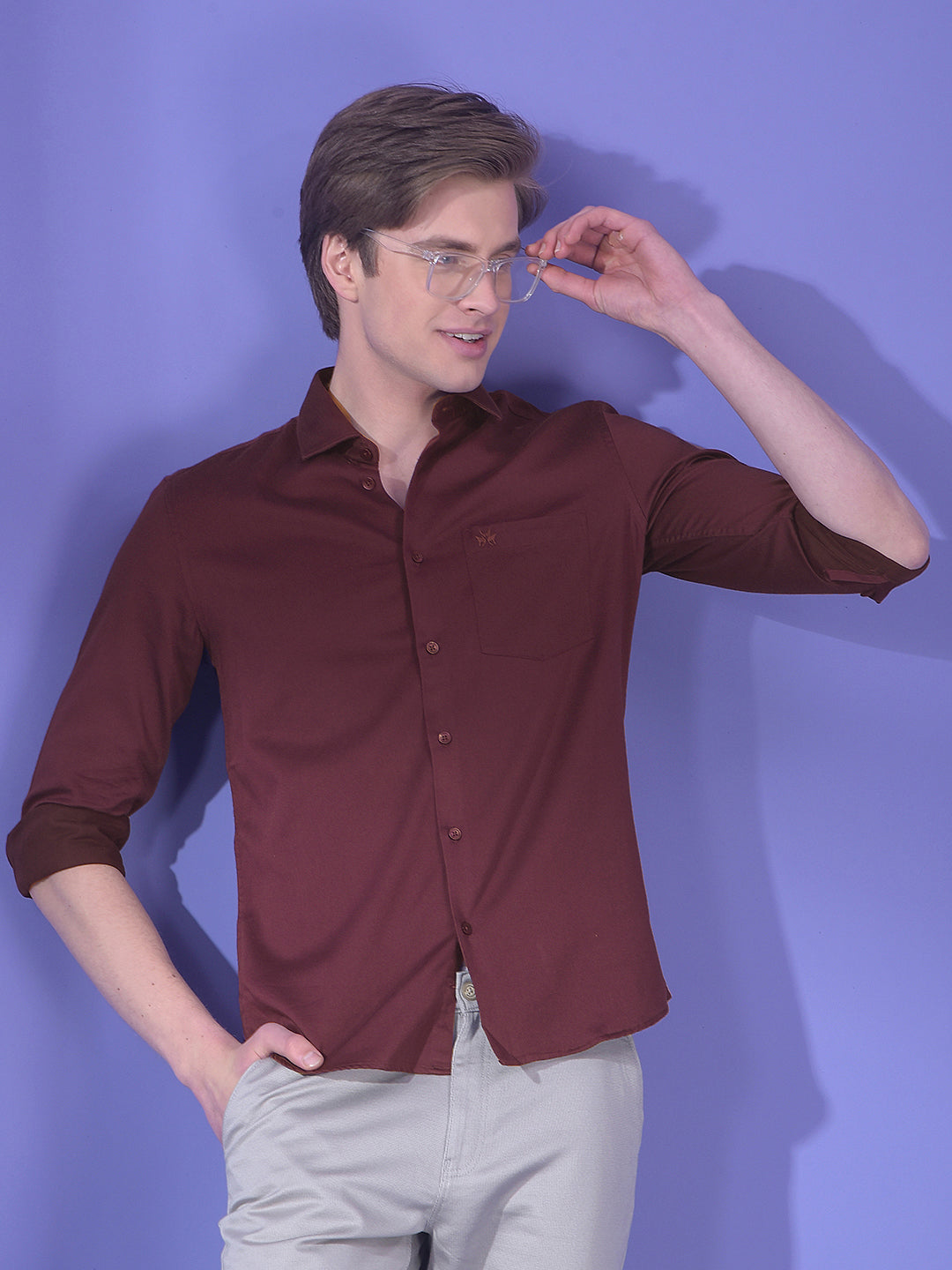 Wisp Lilac Purple Shirt-Men Shirts-Crimsoune Club