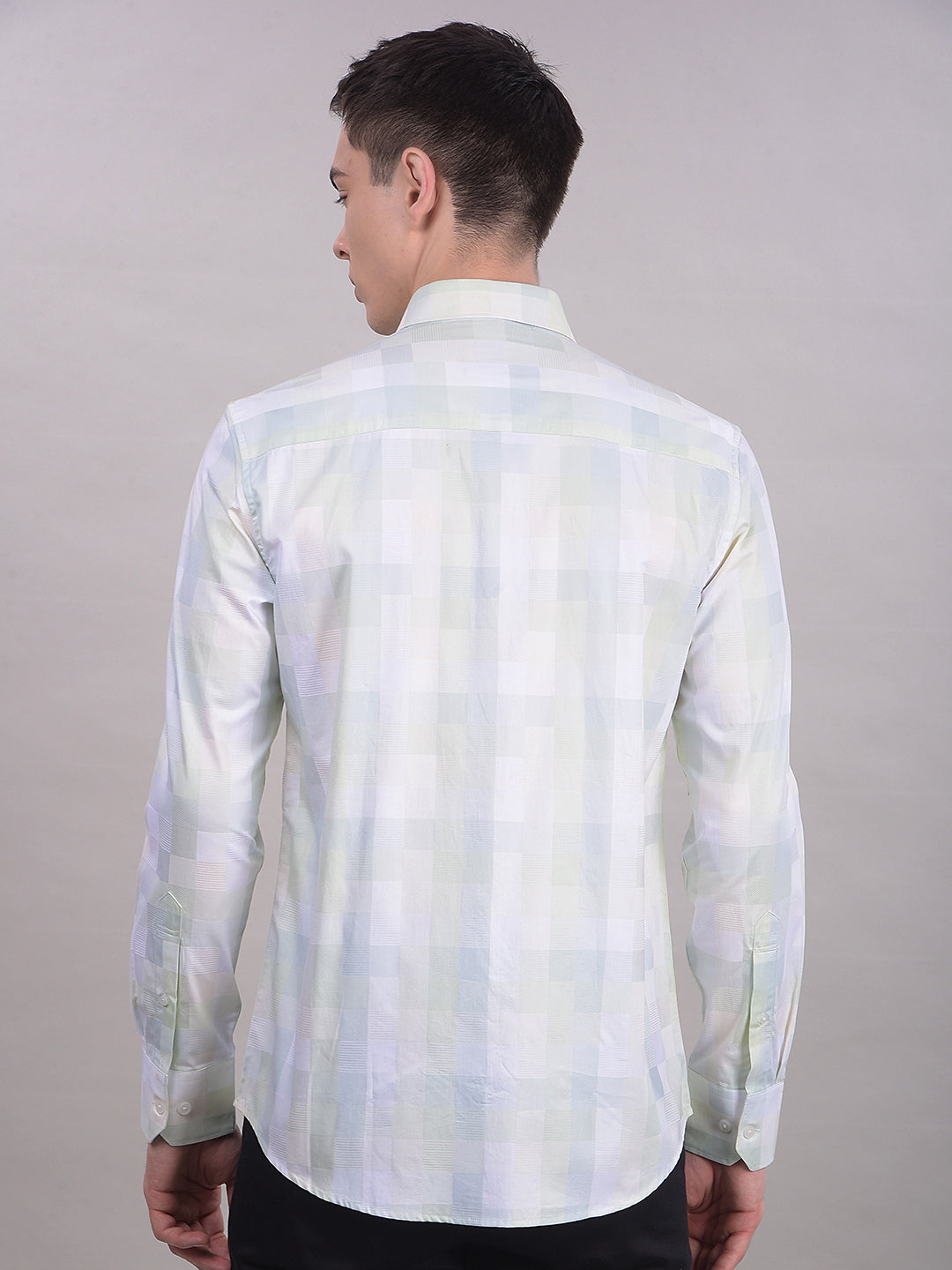 Green Printed 100% Cotton Shirt-Men Shirts-Crimsoune Club