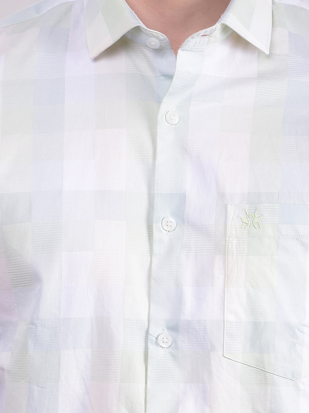 Green Printed 100% Cotton Shirt-Men Shirts-Crimsoune Club