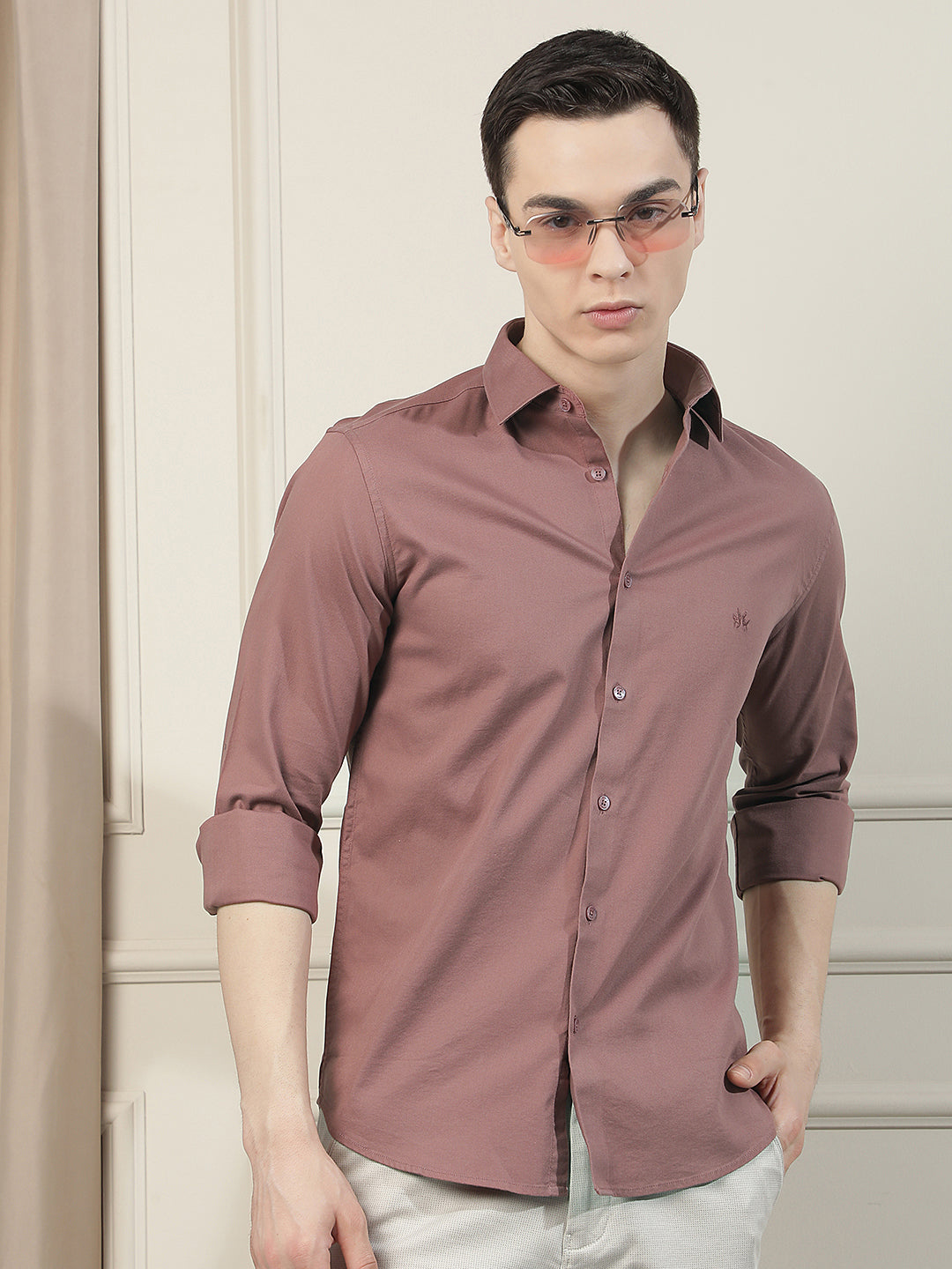 Earth Brown Refined Shirt-Men Shirts-Crimsoune Club