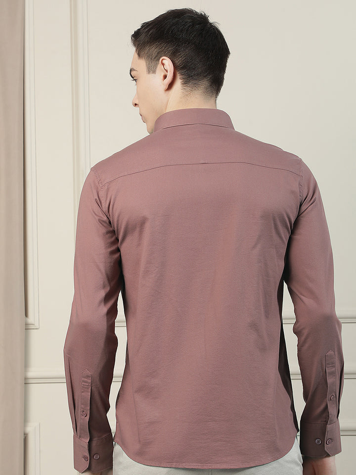 Earth Brown Refined Shirt-Men Shirts-Crimsoune Club