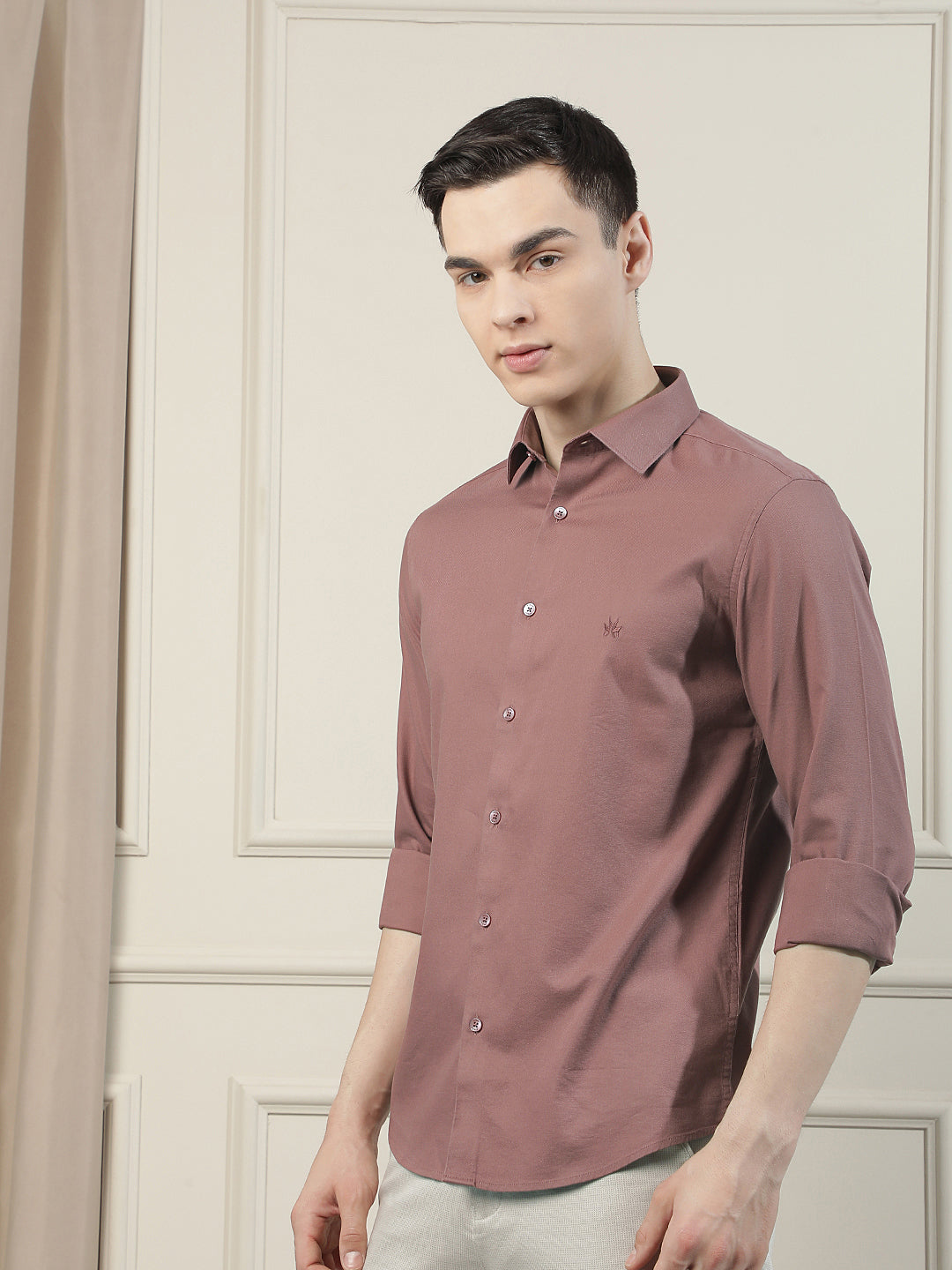 Earth Brown Refined Shirt-Men Shirts-Crimsoune Club