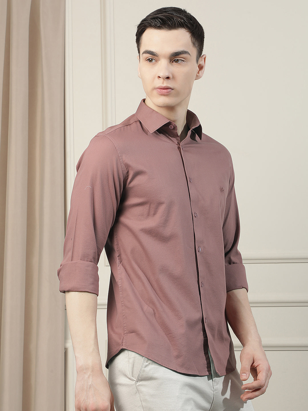Earth Brown Refined Shirt-Men Shirts-Crimsoune Club