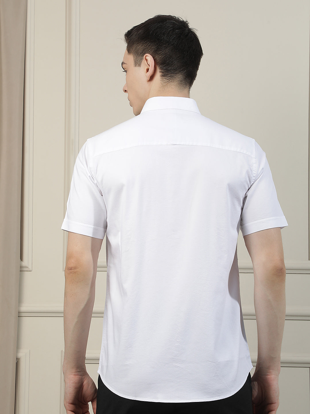Crisp White Everyday Shirt-Men Shirts-Crimsoune Club