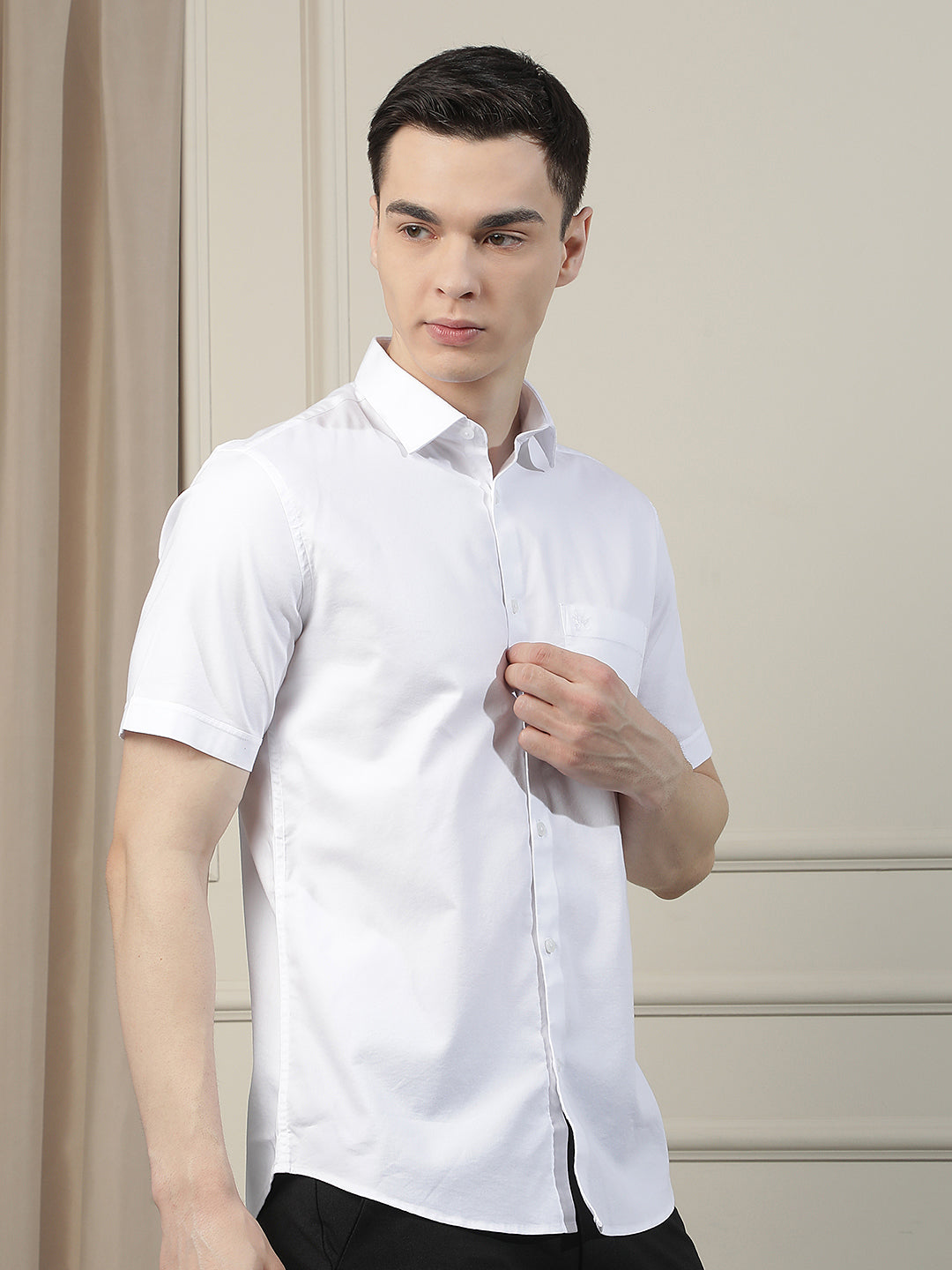 Crisp White Everyday Shirt-Men Shirts-Crimsoune Club