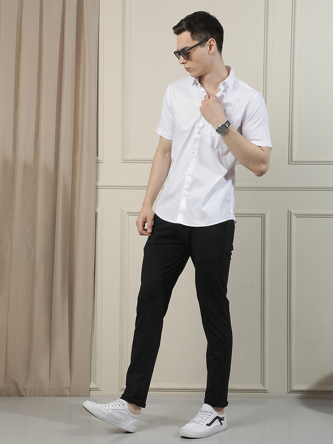 Crisp White Everyday Shirt-Men Shirts-Crimsoune Club