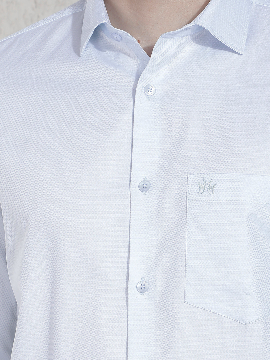 Blue 100% Cotton Shirt-Men Shirts-Crimsoune Club