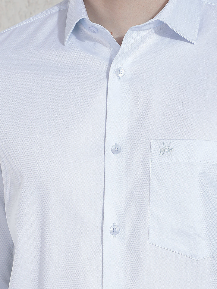 Blue 100% Cotton Shirt-Men Shirts-Crimsoune Club