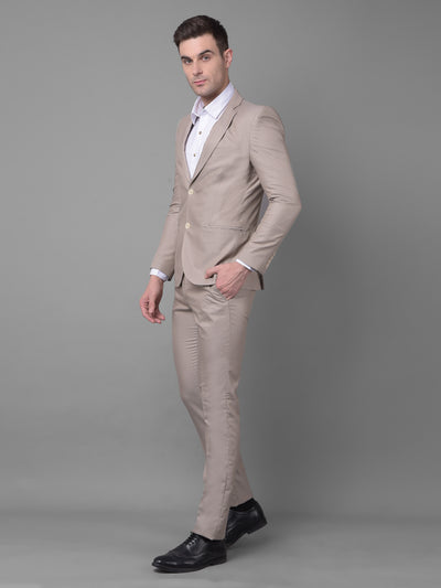 Beige Suit-Men Suits-Crimsoune Club