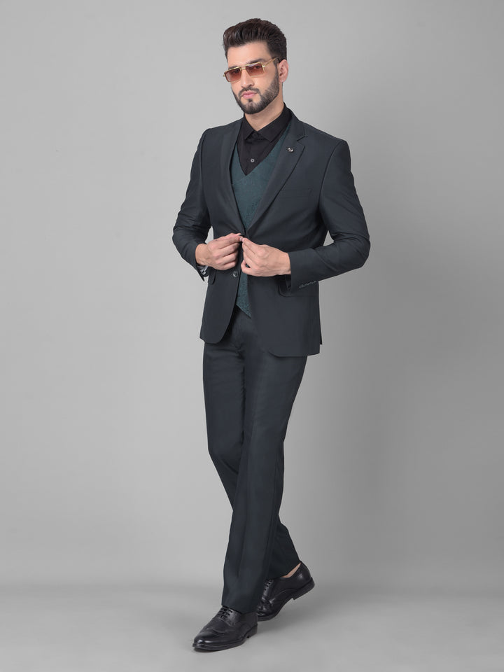 Navy Blue Two-Piece Suit-Men Suits-Crimsoune Club
