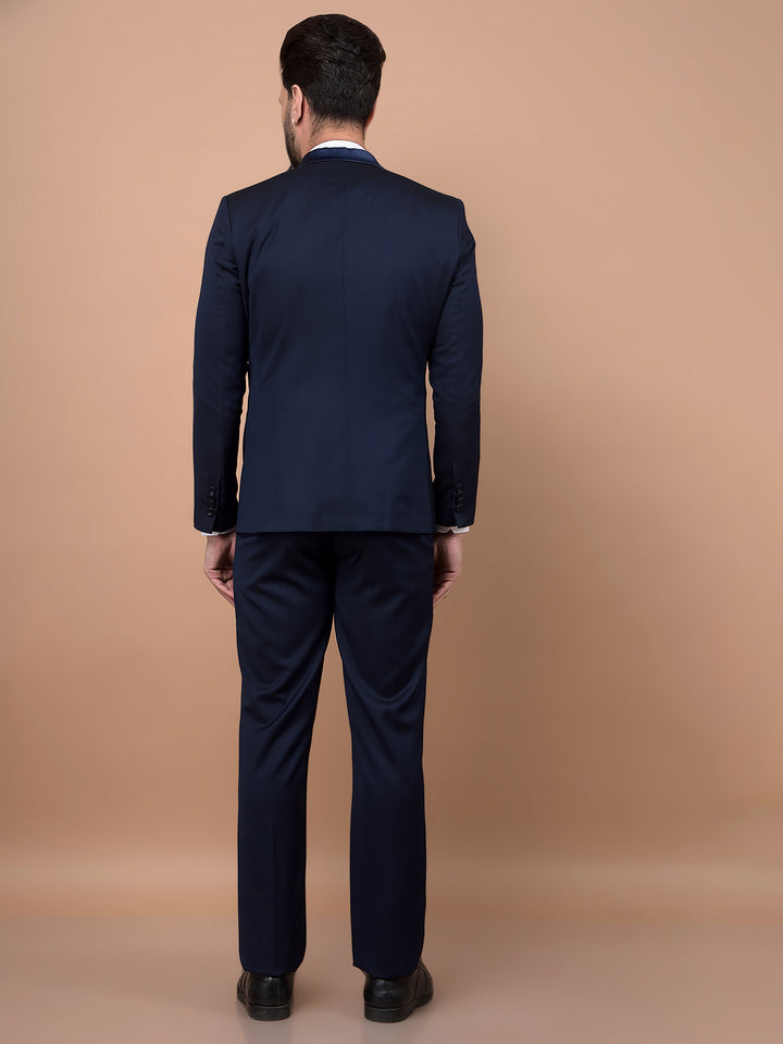 Navy Blue 2 Pieces Suit-Men Suits-Crimsoune Club