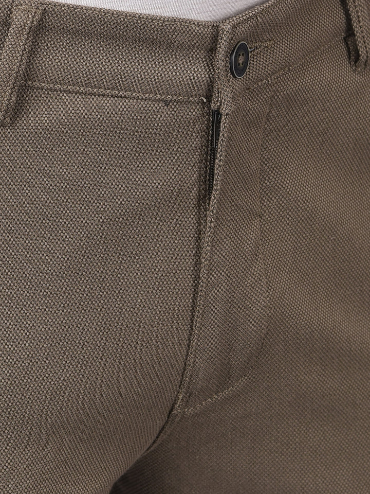 Khaki Checked Trousers-Men Trousers-Crimsoune Club